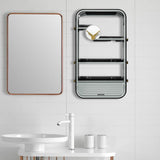 Maxbell Wall Mounted Toiletries Storage Rack Cosmetic Storage Box for Home Gray