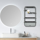 Maxbell Wall Mounted Toiletries Storage Rack Cosmetic Storage Box for Home Gray