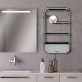 Maxbell Wall Mounted Toiletries Storage Rack Cosmetic Storage Box for Home Gray