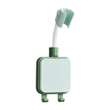 Maxbell Adjustable Shower Holder Stable Holder with 2 Hook for Home Accessory Green