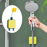 Maxbell Adjustable Shower Holder Stable Holder with 2 Hook for Home Accessory Yellow