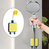 Maxbell Adjustable Shower Holder Stable Holder with 2 Hook for Home Accessory Yellow