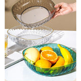 Maxbell Large Capacity Food Storage Tray Fruit Bowl for Hotel Restaurant Wedding Green