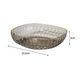 Maxbell Large Capacity Food Storage Tray Fruit Bowl for Hotel Restaurant Wedding Grey