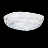 Maxbell Large Capacity Food Storage Tray Fruit Bowl for Hotel Restaurant Wedding Clear