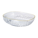 Maxbell Large Capacity Food Storage Tray Fruit Bowl for Hotel Restaurant Wedding Clear