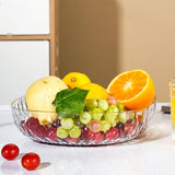 Maxbell Large Capacity Food Storage Tray Fruit Bowl for Hotel Restaurant Wedding Clear