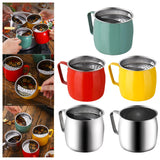 Maxbell Stainless Steel Tea Cup Durable Portable with Filter for Home Office Party Red