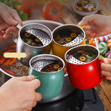 Maxbell Stainless Steel Tea Cup Durable Portable with Filter for Home Office Party Red