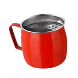 Maxbell Stainless Steel Tea Cup Durable Portable with Filter for Home Office Party Red