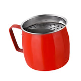 Maxbell Stainless Steel Tea Cup Durable Portable with Filter for Home Office Party Red