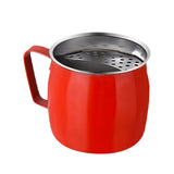 Maxbell Stainless Steel Tea Cup Durable Portable with Filter for Home Office Party Red