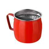 Maxbell Stainless Steel Tea Cup Durable Portable with Filter for Home Office Party Red