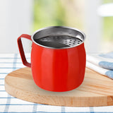 Maxbell Stainless Steel Tea Cup Durable Portable with Filter for Home Office Party Red
