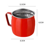 Maxbell Stainless Steel Tea Cup Durable Portable with Filter for Home Office Party Red