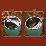 Maxbell Stainless Steel Tea Cup Durable Portable with Filter for Home Office Party Green