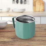 Maxbell Stainless Steel Tea Cup Durable Portable with Filter for Home Office Party Green