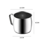 Maxbell Stainless Steel Tea Cup Durable Portable with Filter for Home Office Party Argentwithout filter