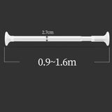 Maxbell Extendable Clothing Rod Curtain Rod Clothes Hanger for Wardrobe Bathroom White 1.6 Meter