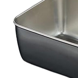 Maxbell Stainless Steel Dishes Dinnerware Rectangular Reusable for party BBQ Small