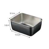 Maxbell Stainless Steel Dishes Dinnerware Rectangular Reusable for party BBQ Small