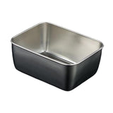 Maxbell Stainless Steel Dishes Dinnerware Rectangular Reusable for party BBQ Small