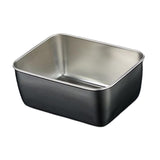 Maxbell Stainless Steel Dishes Dinnerware Rectangular Reusable for party BBQ Small