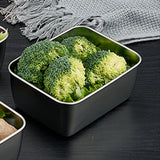 Maxbell Stainless Steel Dishes Dinnerware Rectangular Reusable for party BBQ Small