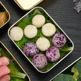 Maxbell Stainless Steel Dishes Dinnerware Rectangular Reusable for party BBQ Small