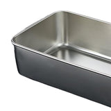 Maxbell Stainless Steel Dishes Dinnerware Rectangular Reusable for party BBQ Medium