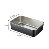 Maxbell Stainless Steel Dishes Dinnerware Rectangular Reusable for party BBQ Medium