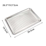 Maxbell Cookie Sheet Oven Pan Baking Sheet for Family Gathering Birthday Party 27cmx20cmx2.5cm Hole