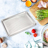 Maxbell Cookie Sheet Oven Pan Baking Sheet for Family Gathering Birthday Party 27cmx20cmx2.5cm Hole