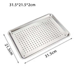 Maxbell Cookie Sheet Oven Pan Baking Sheet for Family Gathering Birthday Party 32cmx22cmx2.5cm Hole