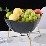 Maxbell Fruit Plate Snack Storage Tray Fruit Tray for Kitchen Counter Centerpiece Green