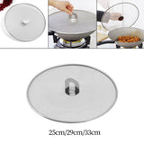 Maxbell Stainless Steel Grease Splatter Guard Oil Guard Skillet Lid Rust Resistant 25cm