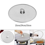 Maxbell Stainless Steel Grease Splatter Guard Oil Guard Skillet Lid Rust Resistant 25cm