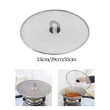 Maxbell Stainless Steel Grease Splatter Guard Oil Guard Skillet Lid Rust Resistant 25cm