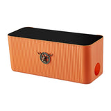 Maxbell Cable Management Box Cord Organizer Storage for Electrical Cables Kitchen Orange