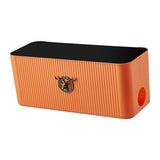 Maxbell Cable Management Box Cord Organizer Storage for Electrical Cables Kitchen Orange