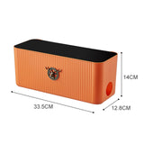 Maxbell Cable Management Box Cord Organizer Storage for Electrical Cables Kitchen Orange