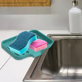 Maxbell Portable Soap Container Anti Skid Plate Tray for Household Home Countertop Green