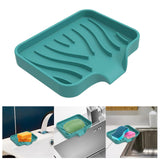 Maxbell Portable Soap Container Anti Skid Plate Tray for Household Home Countertop Green