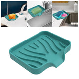 Maxbell Portable Soap Container Anti Skid Plate Tray for Household Home Countertop Green