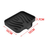 Maxbell Portable Soap Container Anti Skid Plate Tray for Household Home Countertop Black