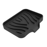 Maxbell Portable Soap Container Anti Skid Plate Tray for Household Home Countertop Black