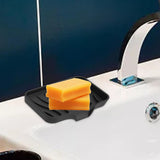 Maxbell Portable Soap Container Anti Skid Plate Tray for Household Home Countertop Black