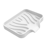 Maxbell Portable Soap Container Anti Skid Plate Tray for Household Home Countertop White