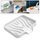 Maxbell Portable Soap Container Anti Skid Plate Tray for Household Home Countertop White