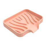 Maxbell Portable Soap Container Anti Skid Plate Tray for Household Home Countertop Pink